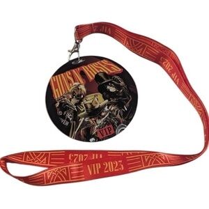 Guns N' Roses VIP 2023 World Tour Lanyard And Medallion